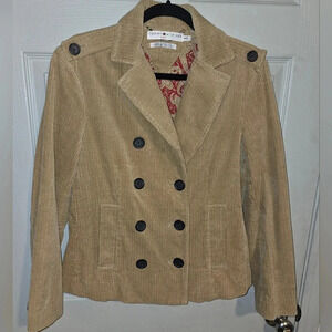 Vintage Y2K Tommy Hilfiger Wide Wale Caramel Cordouroy Blazer Jacket Women's M
